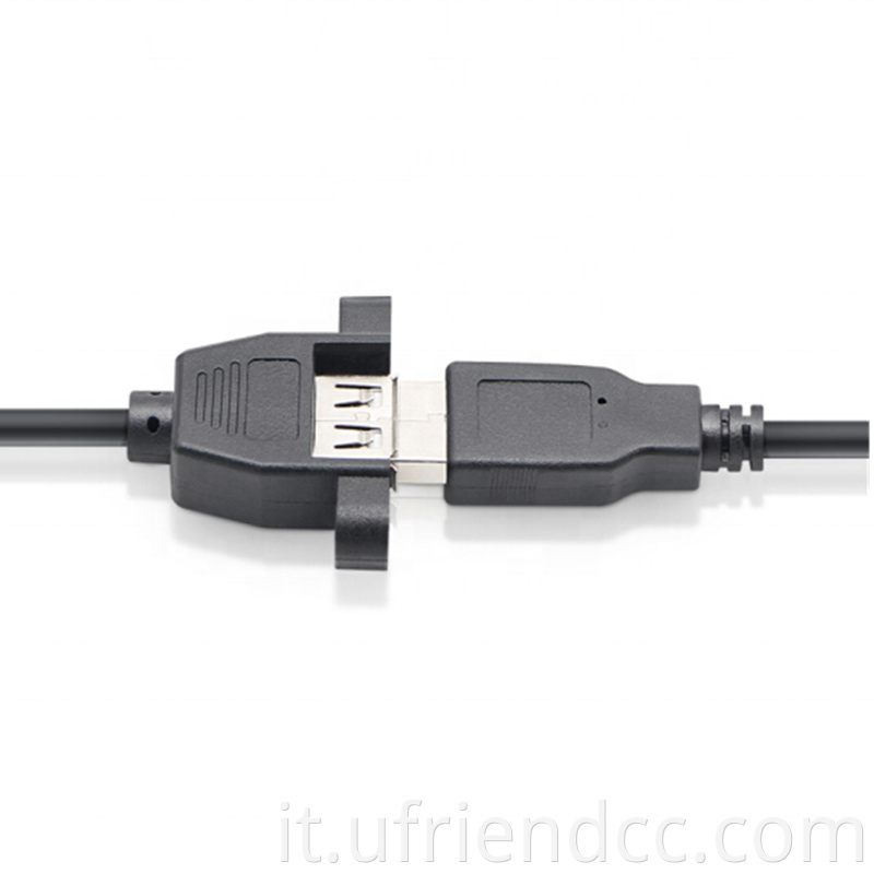 Abbandono in basso verso il basso verso il basso verso il basso verso sinistra da maschio a femmina USB 2.0 Tipo A Cavo di estensione del monte pannello per computer